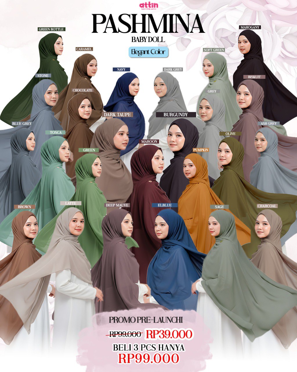 Pashmina Ceruty by Attin