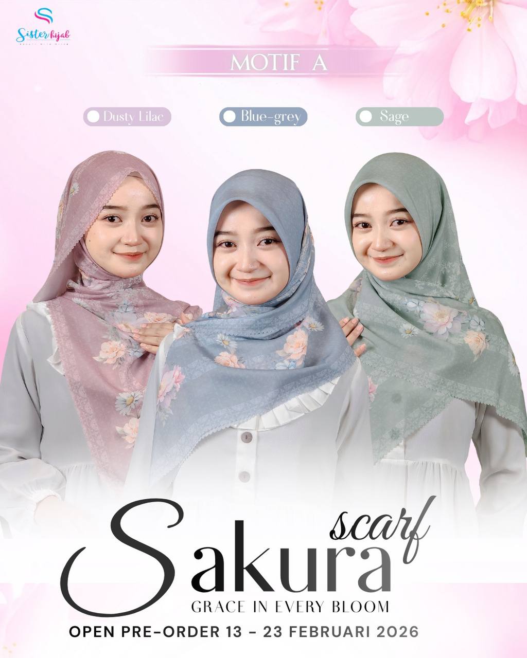 Sakura scarf by Sisterhijab
